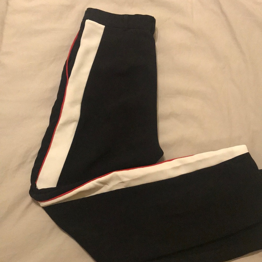 Zara side stripe straight pants